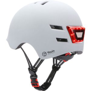Youin LED Luz Trasera Para Bicicleta o Patinete Eléctrico Blanco Casco