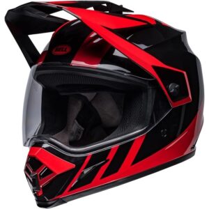 Bell MX-9 Adventure MIPS Casco de Moto Negro Brillante/Rojo