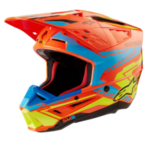 Alpinestars S-M5 Action Casco de Motocross Azul/Naranja